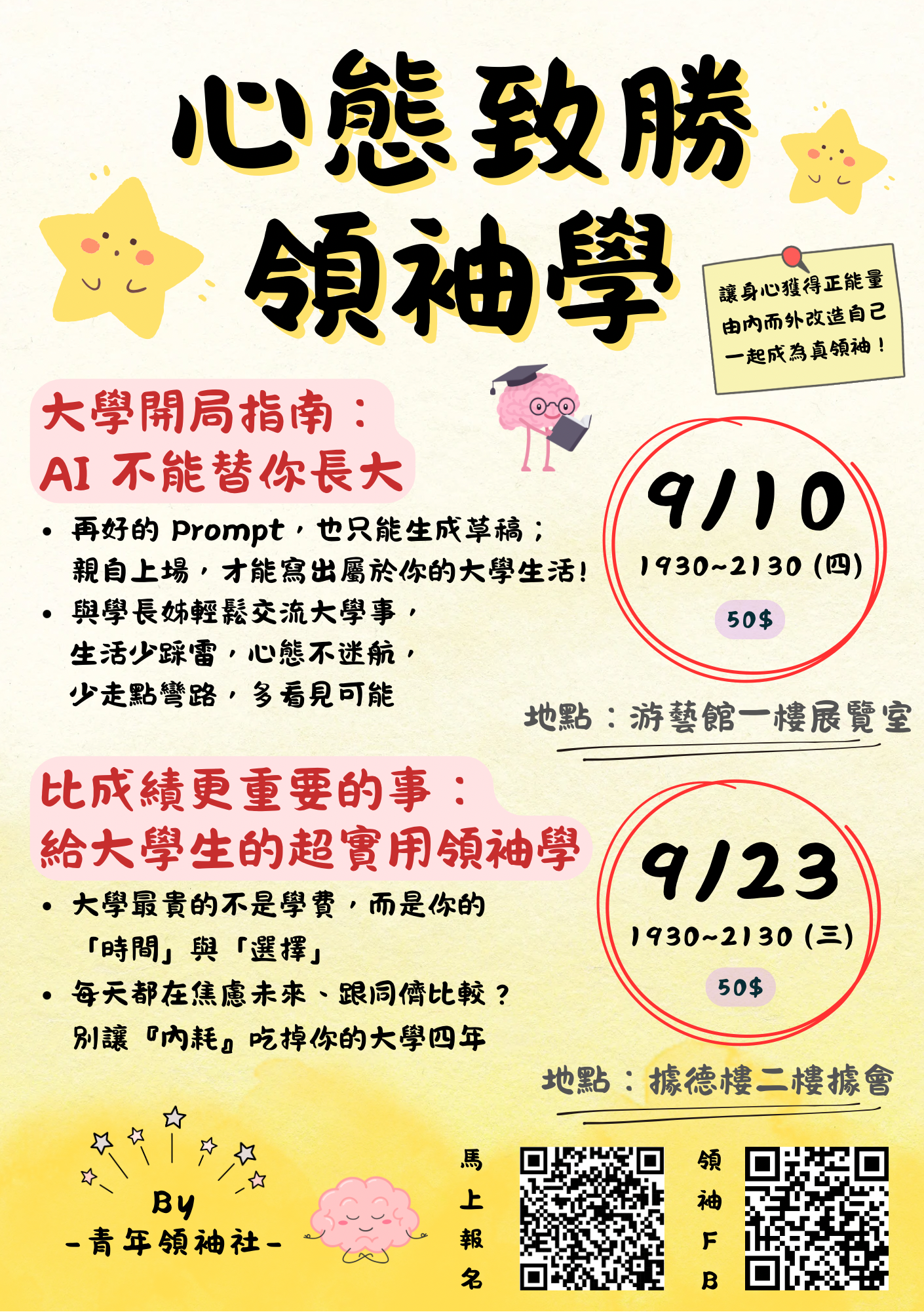 青年領袖社期初茶會 - 電子佈告區域說明文字